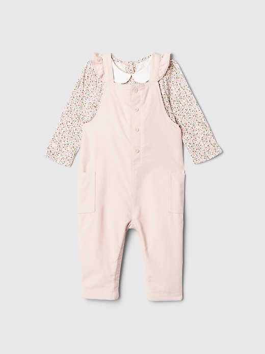 Image number 1 showing, Baby Corduroy Overall Outfit Set