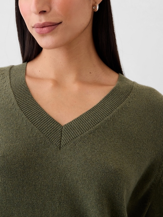 Image number 3 showing, CashSoft V-Neck Sweater