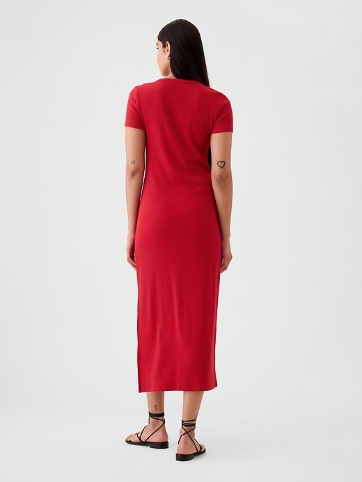 Image number 2 showing, Modern Rib Maxi T-Shirt Dress