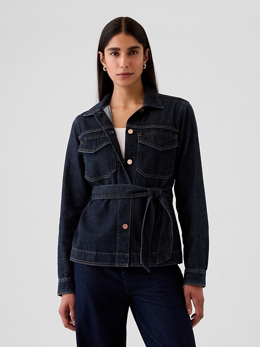 Image number 6 showing, UltraSoft Belted Denim Jacket