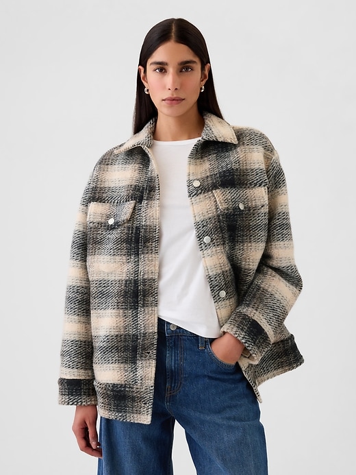 Image number 6 showing, Wool Boyfriend Shirt Jacket