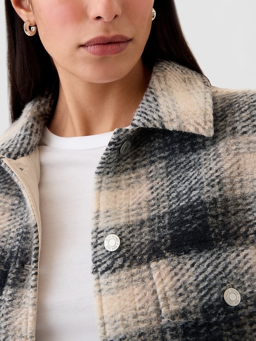 Image number 8 showing, Wool Boyfriend Shirt Jacket