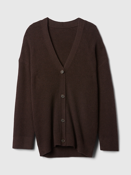 Image number 5 showing, CashSoft Shaker-Stitch Boyfriend Cardigan