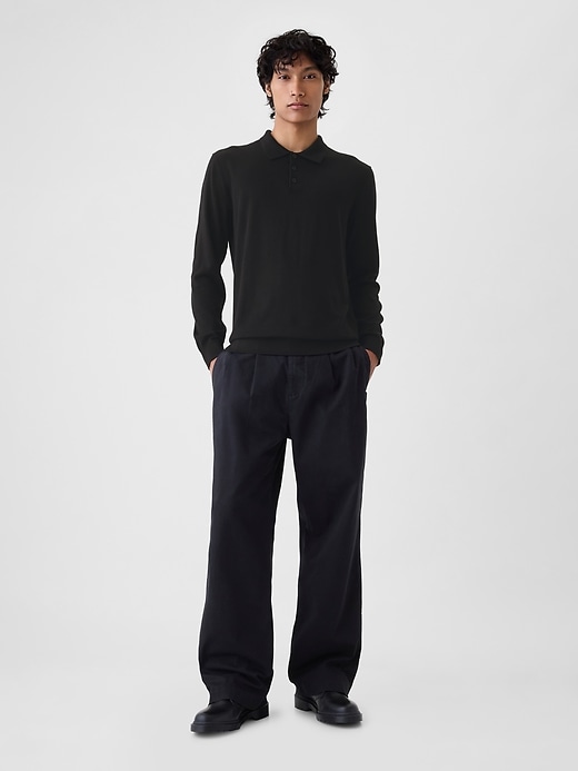 Image number 7 showing, Merino Polo Sweater