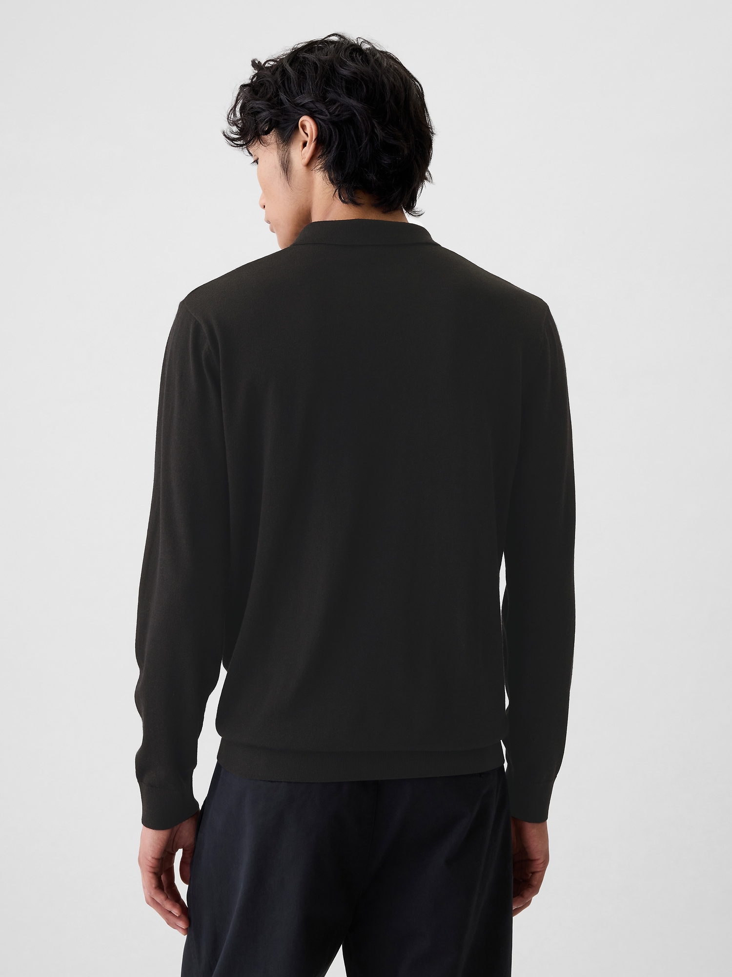 Merino Polo Shirt Sweater