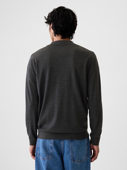 Image number 2 showing, Merino Polo Sweater