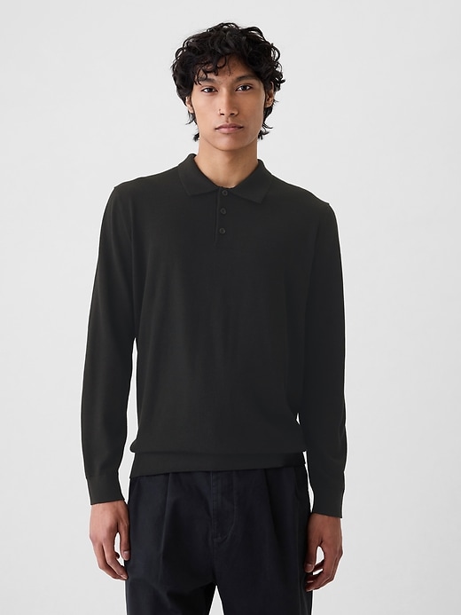 Image number 6 showing, Merino Polo Sweater