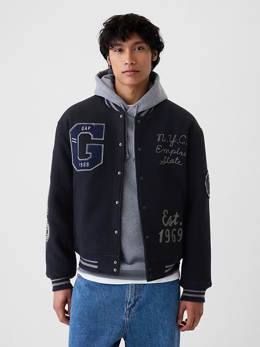 Image number 1 showing, Wool Bomber Jacket