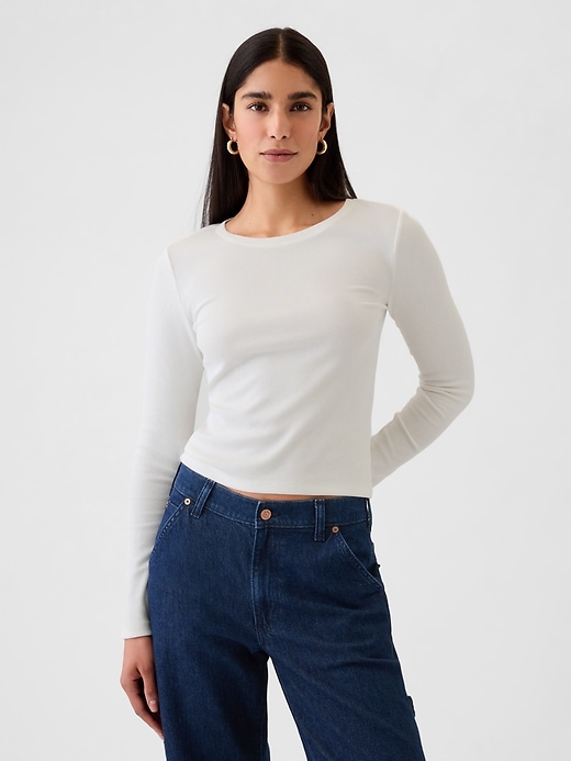 Image number 9 showing, Modern Rib Cropped T-Shirt