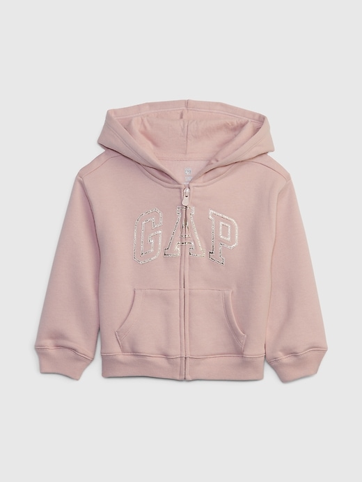 Image number 1 showing, babyGap Vintage Soft Metallic Gap Logo Hoodie