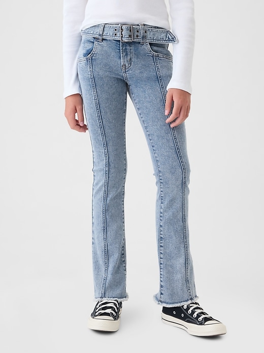 Image number 2 showing, Kids Low Rise Belted Boot Jeans