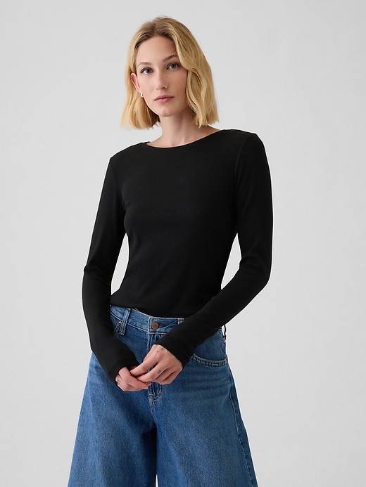 Image number 10 showing, Modern Rib Cropped T-Shirt