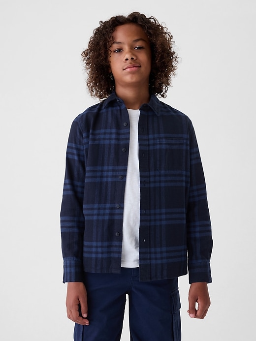 Image number 6 showing, Kids Organic Cotton Flannel Shirt