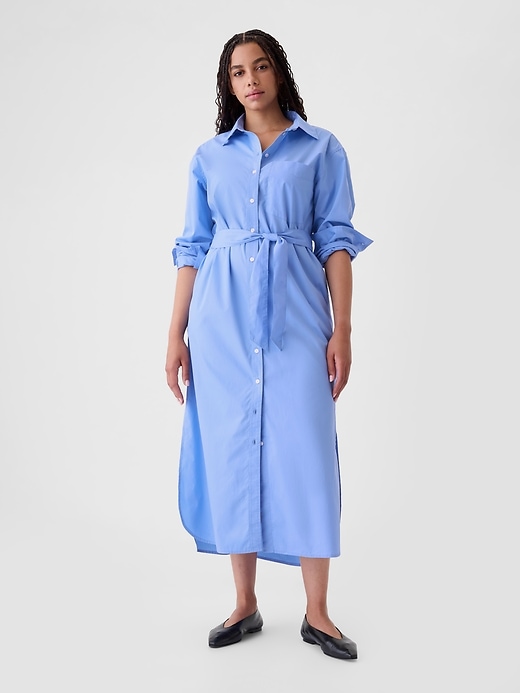 Image number 5 showing, Organic Cotton Maxi Shirtdress