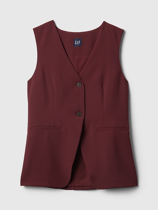 Image number 9 showing, Longline Twill Vest