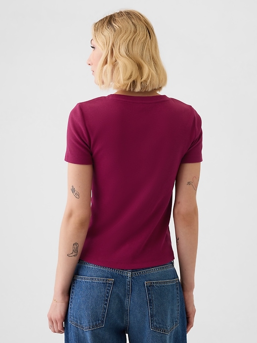 Image number 2 showing, Modern Rib Cropped T-Shirt