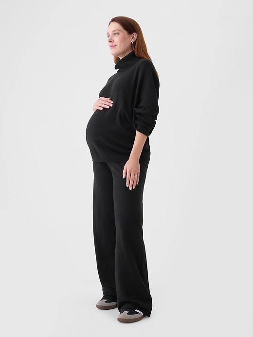 Image number 3 showing, Maternity CashSoft Turtleneck Sweater