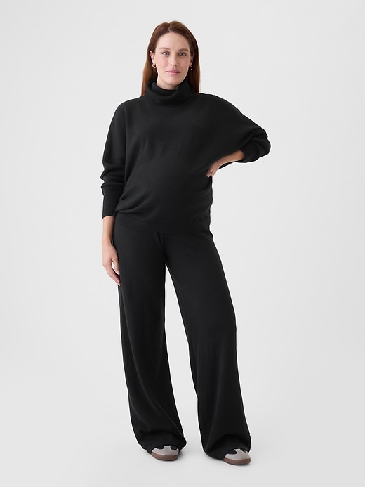 Image number 1 showing, Maternity CashSoft Turtleneck Sweater