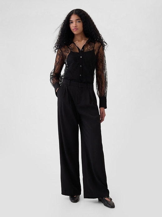 Image number 3 showing, Sheer Lace Classic Shirt