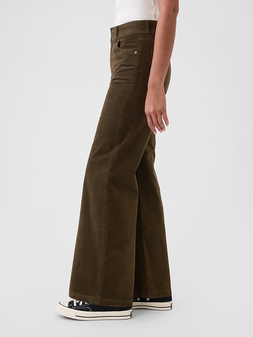 Image number 10 showing, High Rise Corduroy Stride Wide-Leg Pants