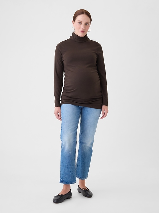 Image number 1 showing, Maternity Modern Turtleneck Shirt