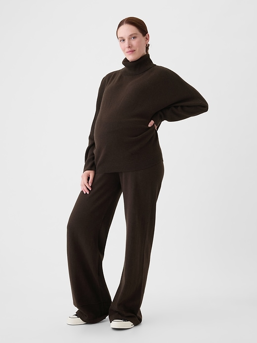 Image number 6 showing, Maternity CashSoft Turtleneck Sweater