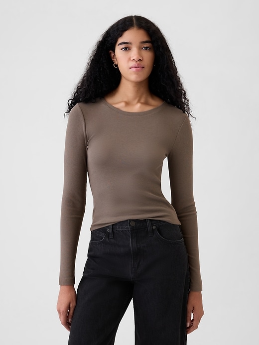 Image number 6 showing, Modern Rib Cropped T-Shirt