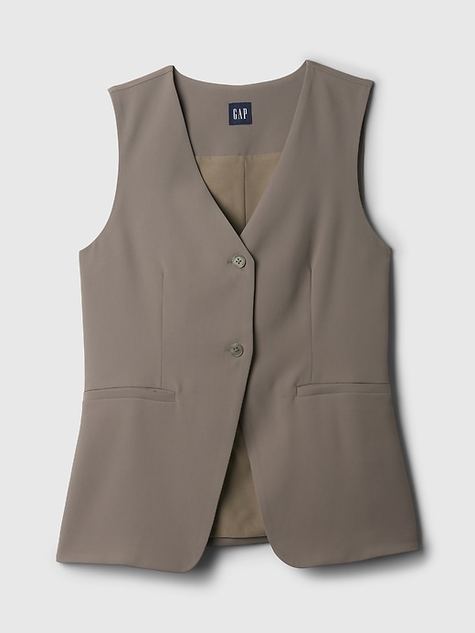 Image number 4 showing, Longline Twill Vest