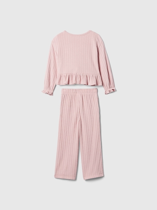 Image number 2 showing, babyGap Softspun Ruffle Rib Outfit Set