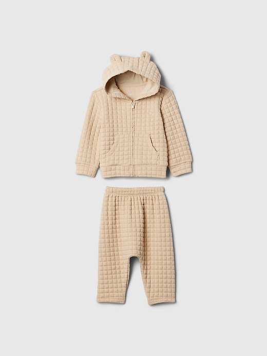 Image number 1 showing, Baby Quilted Outfit Set