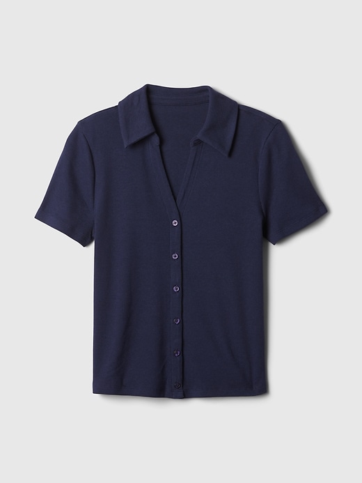 Image number 7 showing, Modern Rib Button Polo Shirt