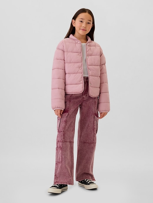 Image number 7 showing, Kids Recycled Lightweight PrimaLoft® Puffer Bomber Jacket