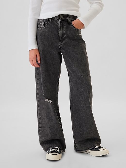 Image number 2 showing, Kids Low Rise Stride Wide-Leg Jeans