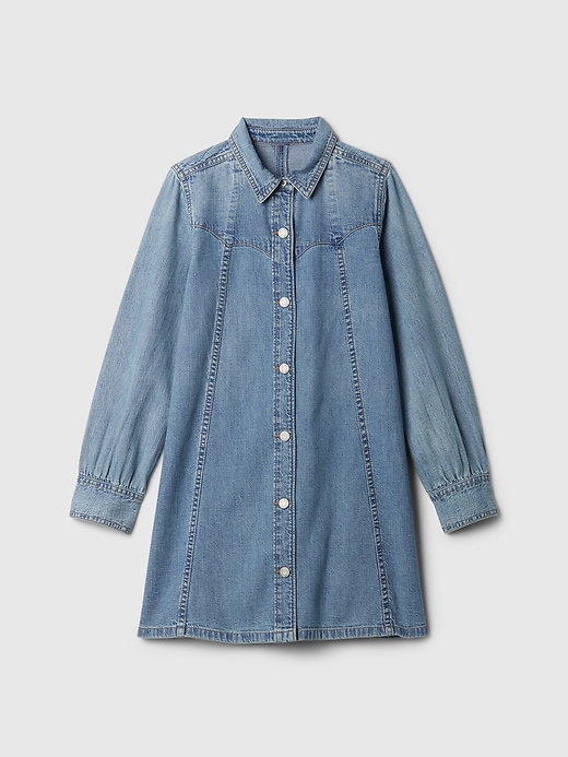 L'image numéro 5 présente Robe-chemisier western en denim pour Enfant