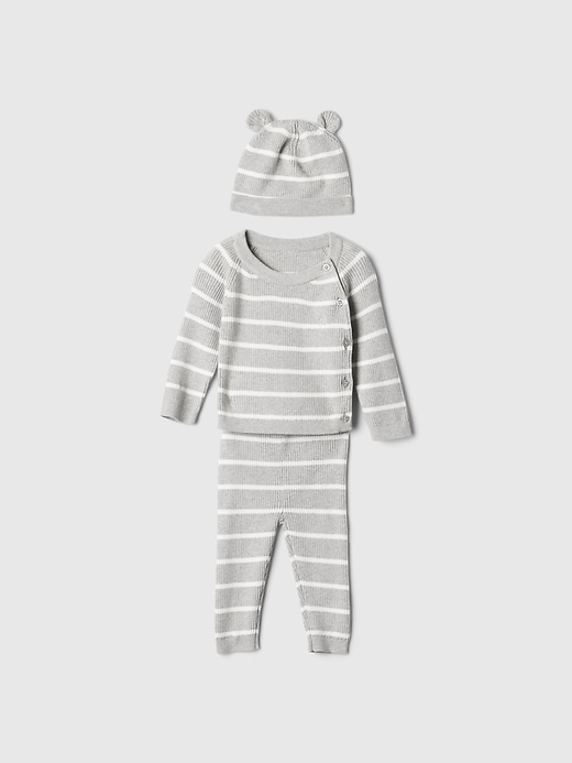 Image number 1 showing, Baby Wrap Sweater Outfit Set