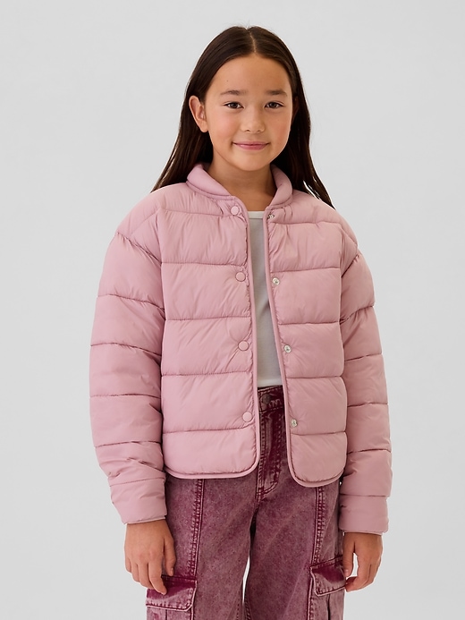 Image number 6 showing, Kids Recycled Lightweight PrimaLoft® Puffer Bomber Jacket