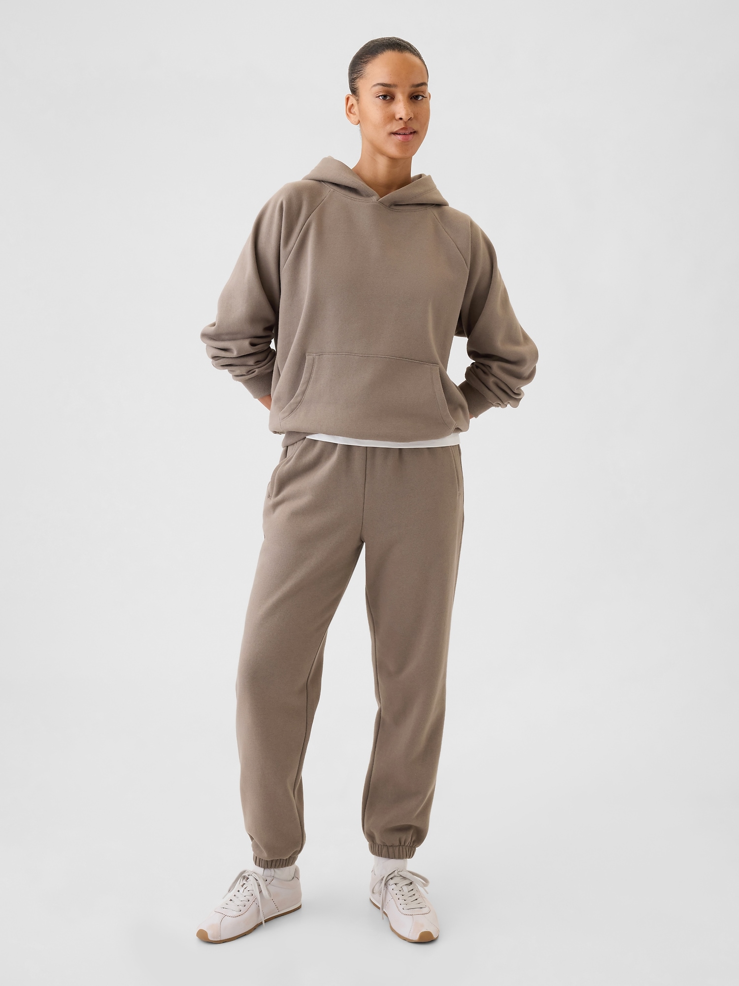 Vintage Soft High Rise Boyfriend Joggers - Brown