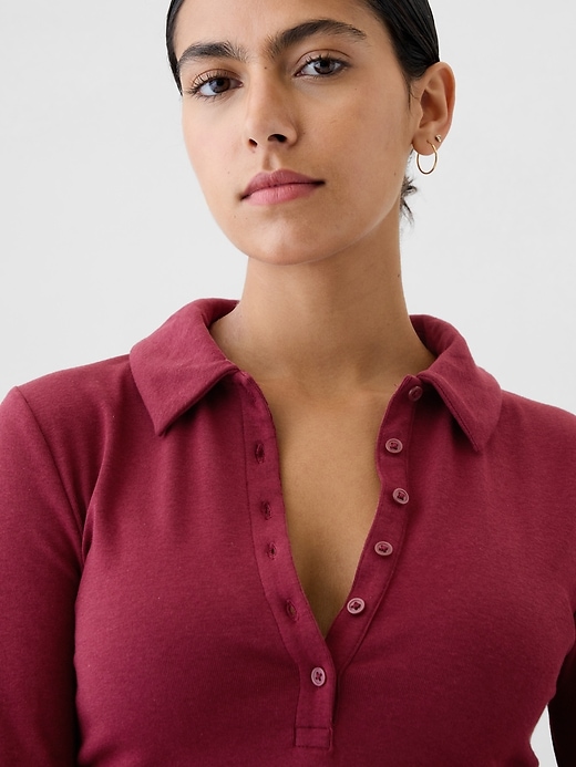 Image number 7 showing, Modern Cropped Polo Shirt