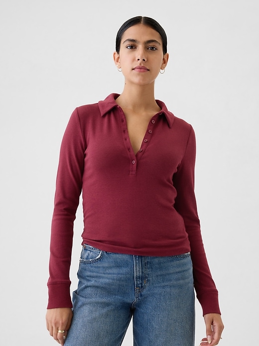 Image number 8 showing, Modern Cropped Polo Shirt