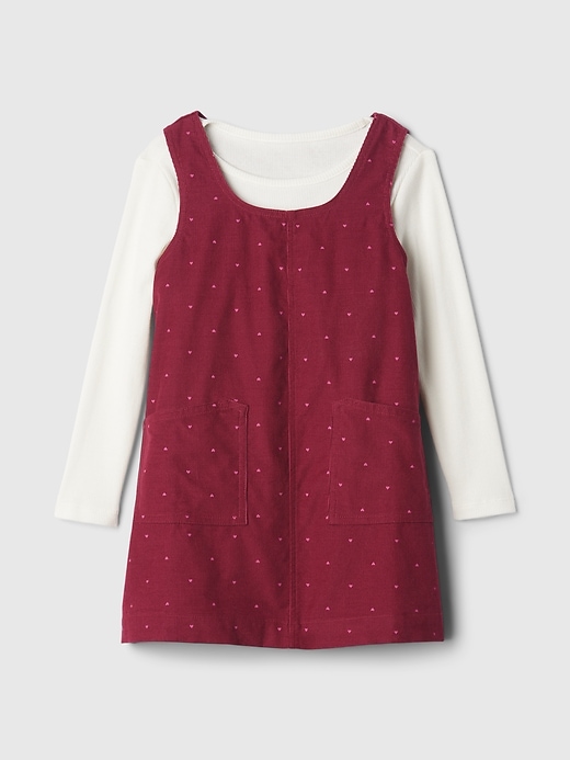 L'image numéro 1 présente Ensemble avec robe-chasuble en velours côtelé babyGap