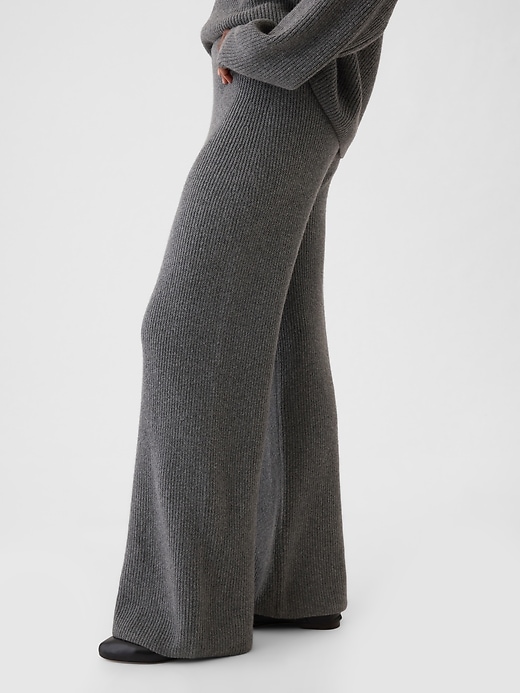 Image number 3 showing, CashSoft Shaker-Stitch Sweater Pants