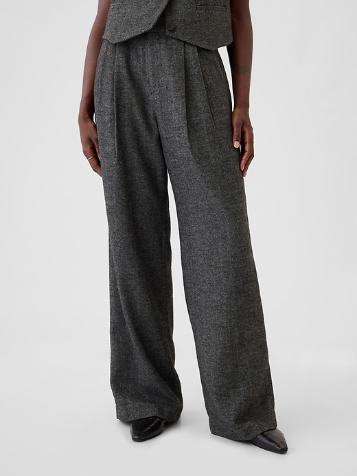 Image number 2 showing, 365 High Rise Brushed Twill Pleated Trousers