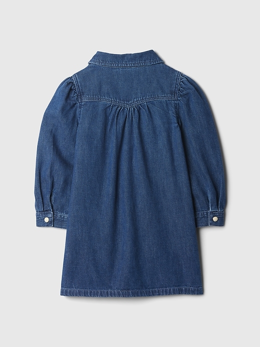 L'image numéro 2 présente Robe-chemisier en denim de style western babyGap