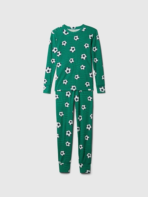 Image number 3 showing, Kids Organic Cotton Henley PJ Set