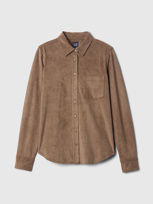 Gap suede shirt jacket best sale