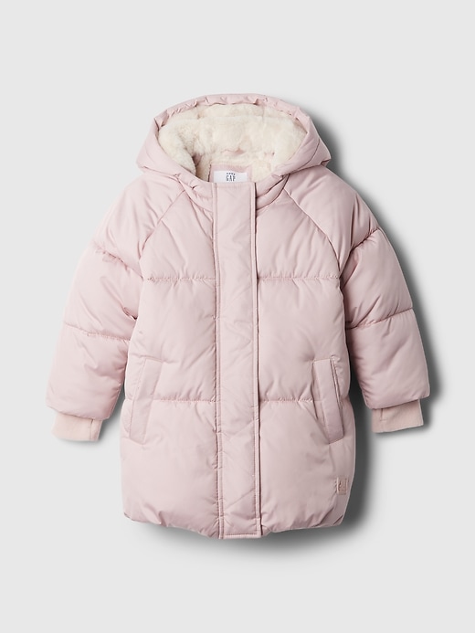 Image number 1 showing, babyGap Recycled Heavyweight Sherpa-Lined PrimaLoft® Puffer Jacket