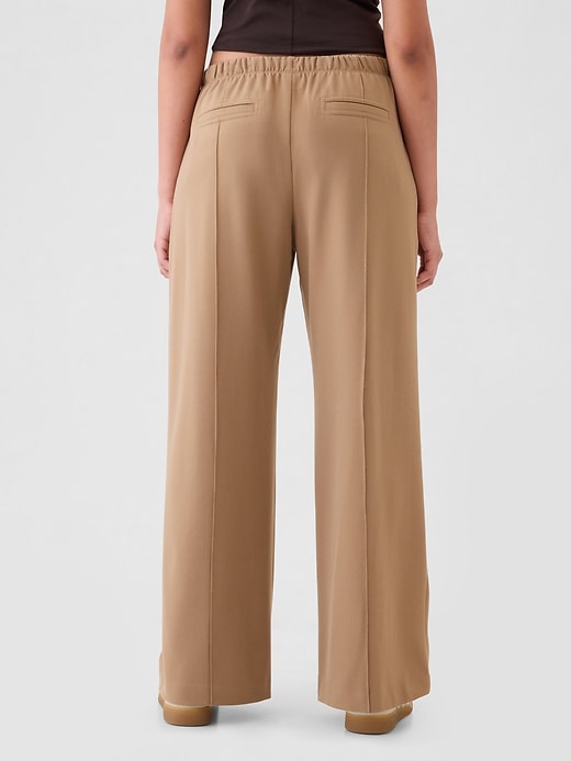 Image number 4 showing, Wide-Leg Seamed Pull-On Pants