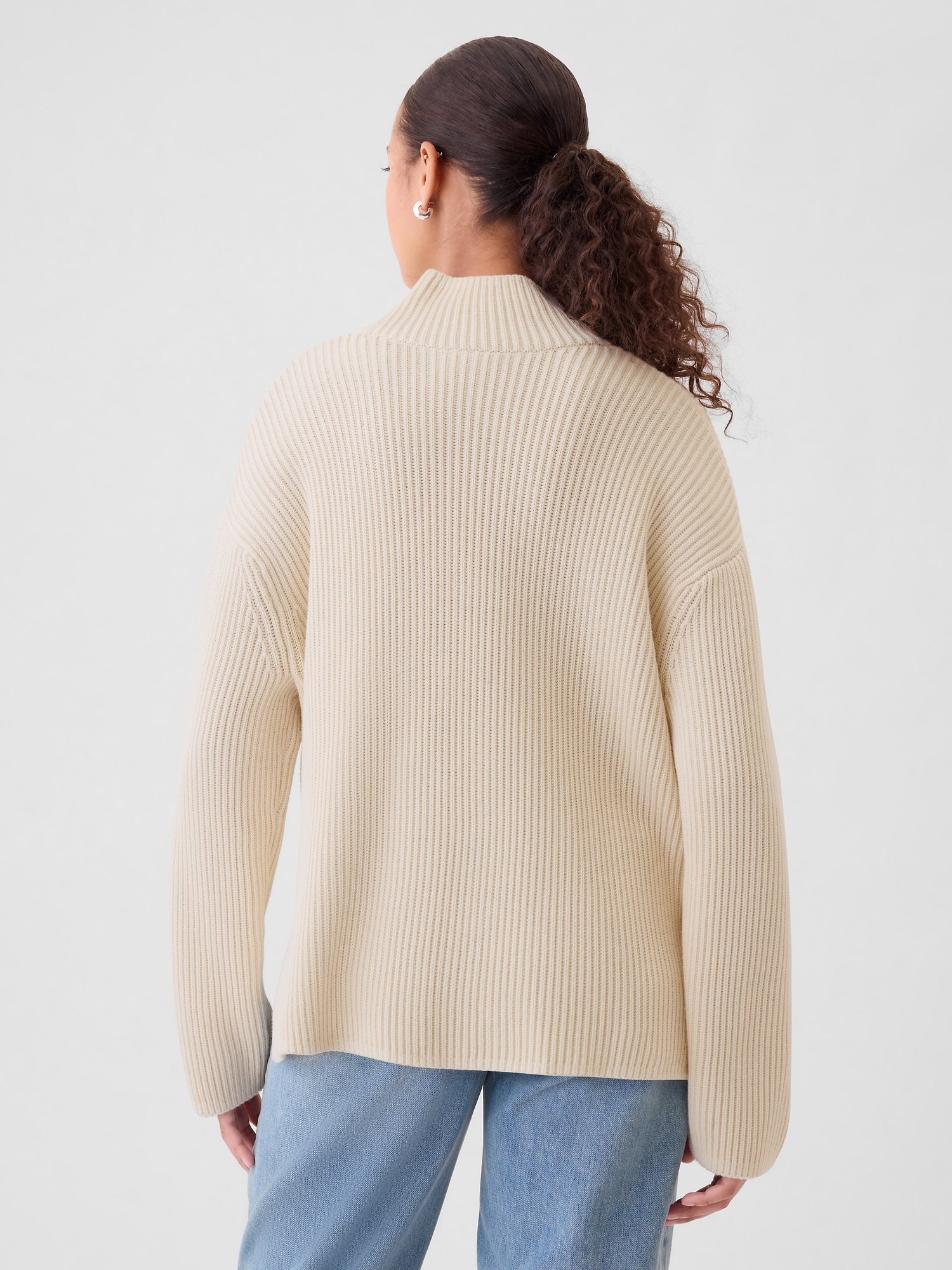 24/7 Split-Hem Mockneck Sweater