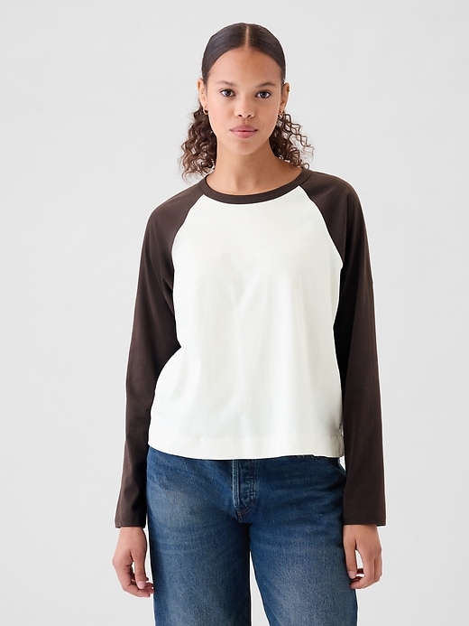 Image number 1 showing, Organic Cotton Vintage Raglan T-Shirt