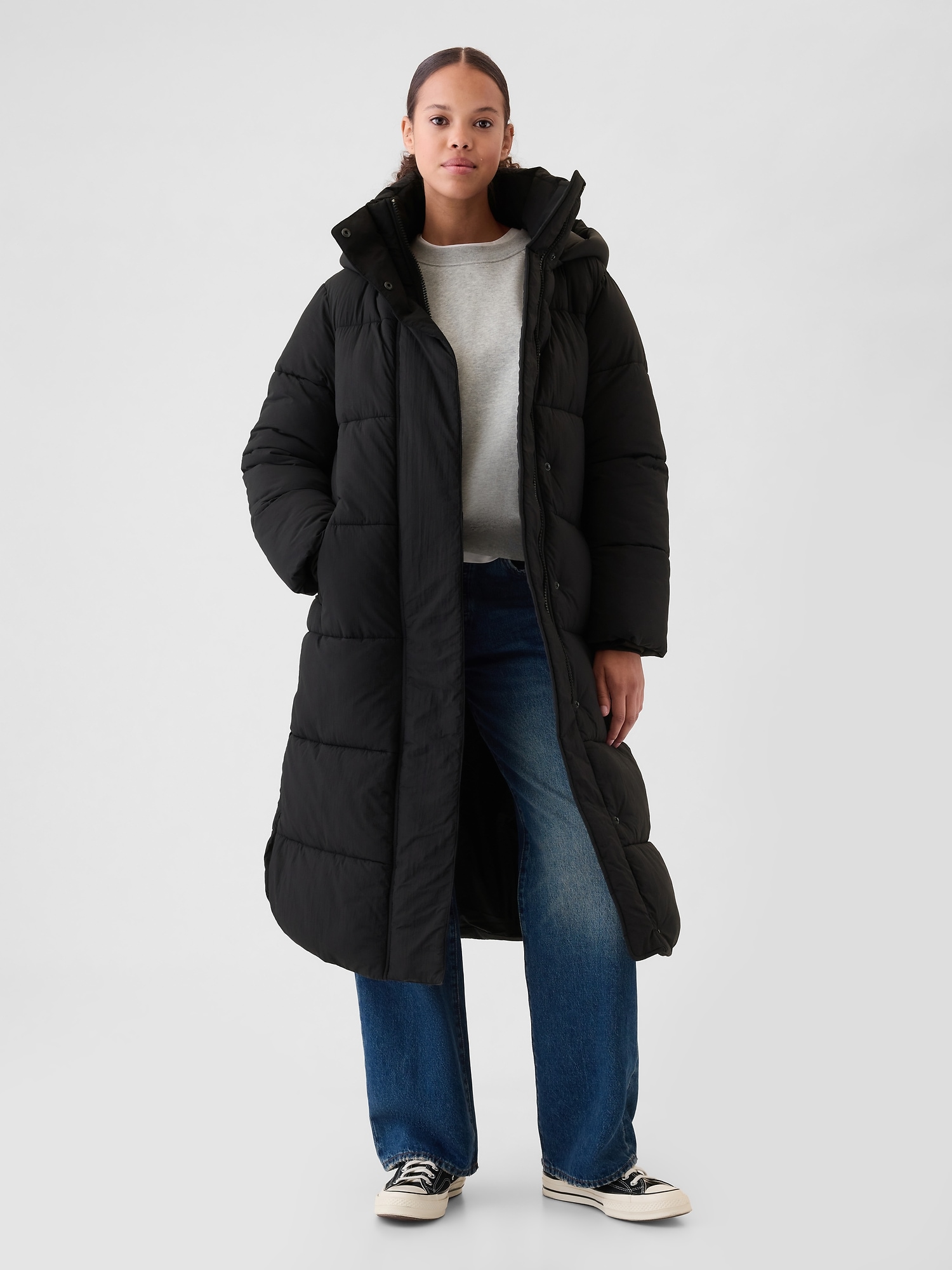 Big long puffer coat best sale